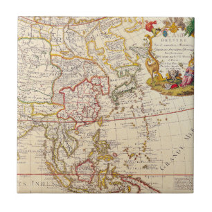 Antique Old Map Inspired (6) Tile