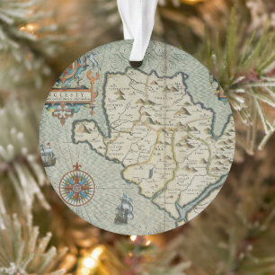 Antique Old Map Inspired (7) Ornament