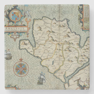 Antique Old Map Inspired (7) Stone Coaster