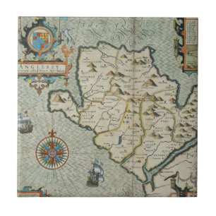 Antique Old Map Inspired (7) Tile