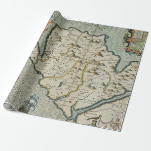 Antique Old Map Inspired (7) Wrapping Paper