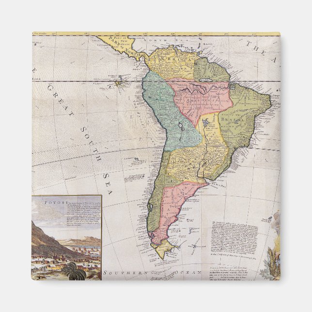 Antique Old Map Inspired (8) Magnet (Front)