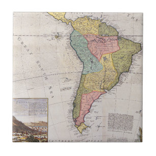Antique Old Map Inspired (8) Tile