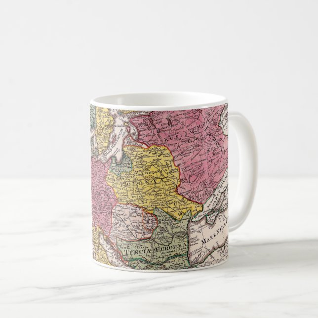 Antique Old Map Inspired (9) Coffee Mug (Front Right)