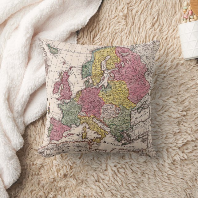 Antique Old Map Inspired (9) Cushion (Blanket)