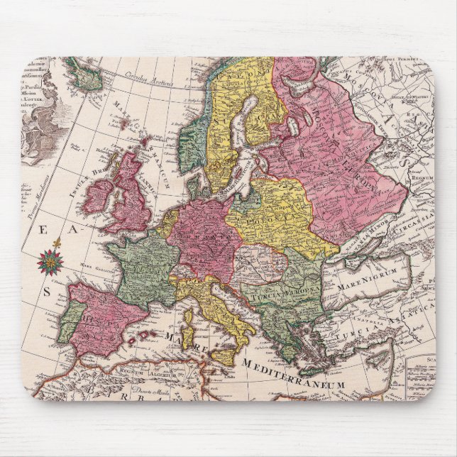 Antique Old Map Inspired (9) Mouse Mat (Front)
