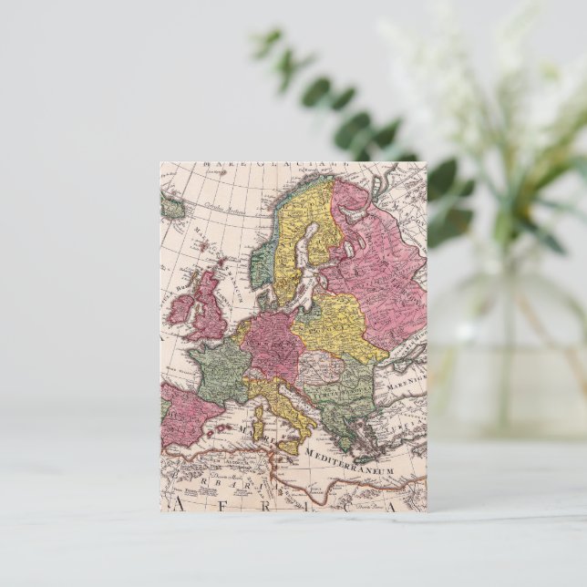 Antique Old Map Inspired (9) Postcard (Standing Front)