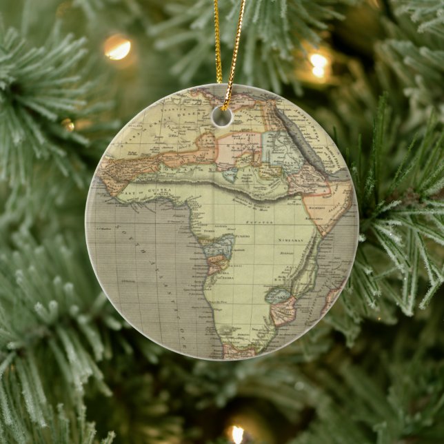 Antique Old Map Inspired Ceramic Tree Decoration (Tree)