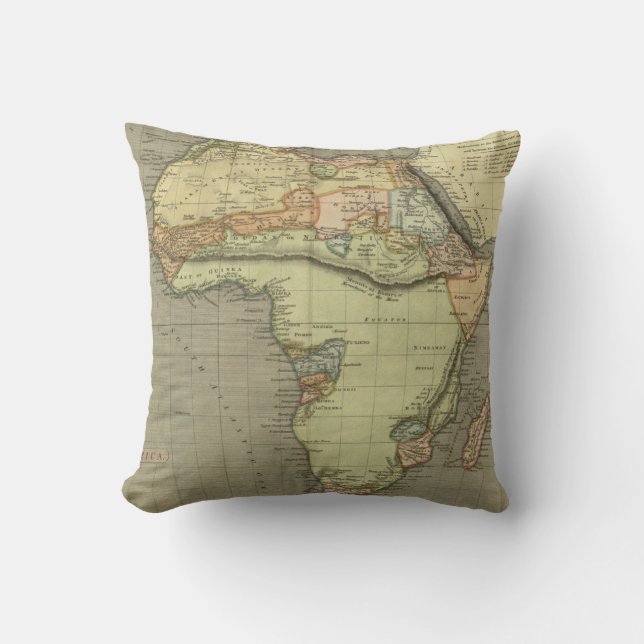 Antique Old Map Inspired Cushion (Front)