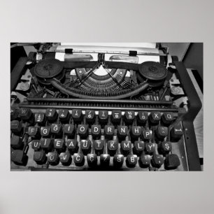 antique old typewriter used in correspondence60s r poster