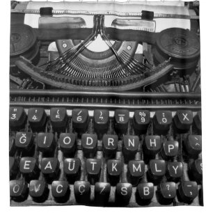 antique old typewriter used in correspondence60s r shower curtain