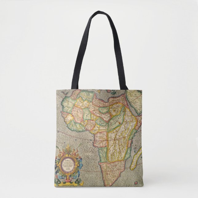 Antique Old World Gerardus Mercator Map of Africa Tote Bag (Front)