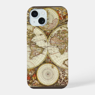 Antique Old World Map by Frederick de Wit, c. 1680 iPhone 15 Case