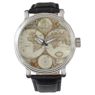 Antique Old World Map by Frederick de Wit, c. 1680 Watch
