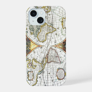 Antique Old World Map by Hendrik Hondius, 1630 iPhone 15 Case