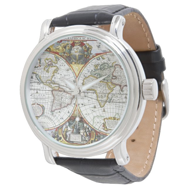 Antique Old World Map by Hendrik Hondius, 1630 Watch (Angled)