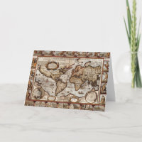 Antique Old World Map Card Series