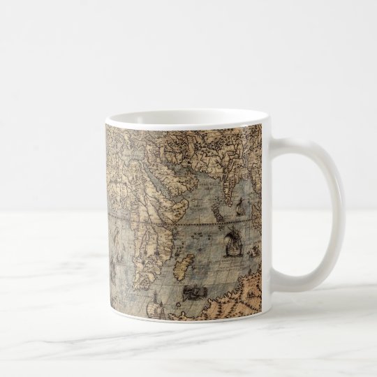 Antique Old World Map Drinking Mug