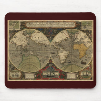 Antique Old World Map Mouse Mat