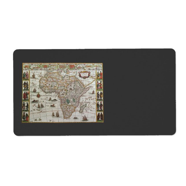 Antique Old World Map of Africa by Blaeu, c.1635 (Front)