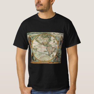 Antique Old World Map the Americas, Theodor de Bry T-Shirt