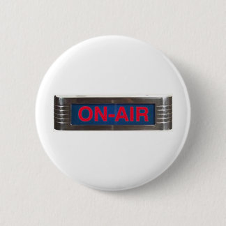 Antique On-Air Sign or On-The-Air Broadcasting 6 Cm Round Badge