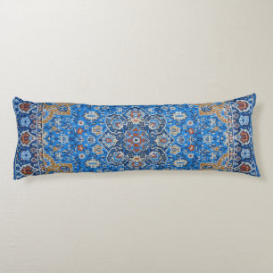 Antique Oriental Blue Turkish Persian Carpet Rug Body Cushion