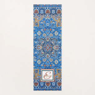 Antique Oriental Blue Turkish Persian Carpet Rug Yoga Mat