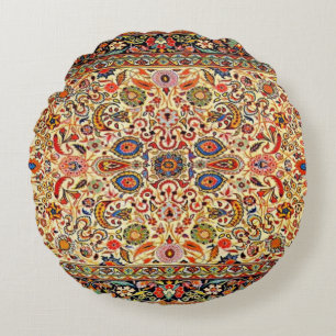 Antique,Oriental Persian,  Pattern, Carpet Round Cushion