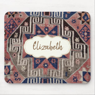 Antique Oriental Red Turkish Persian Carpet Mouse Mat