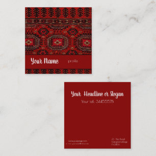  Antique oriental  rug design  Square Business Card