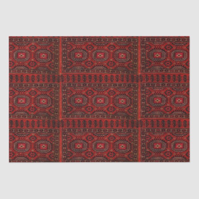 Antique Oriental rug design Tissue Paper (Front)