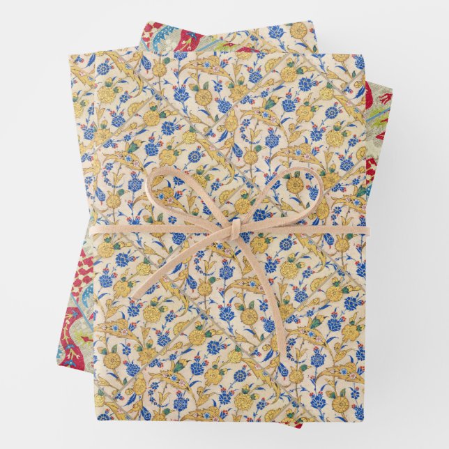 Antique Oriental Sultan Design Wrapping Paper Sheet (In situ)