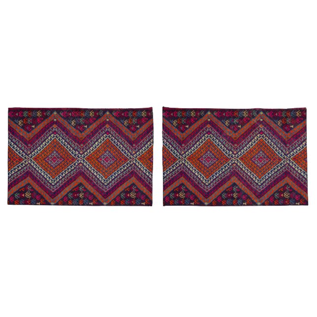 Antique Oriental Turkish Kilim Persian Carpet Pillowcase (Back-Set)