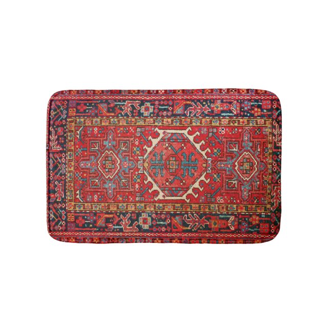 Antique Oriental Turkish Persian Carpet Bath Mat (Front)