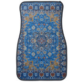 Antique Oriental Turkish Persian Carpet Blue Car Mat (Front)