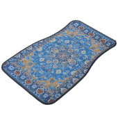 Antique Oriental Turkish Persian Carpet Blue Car Mat (Angled)