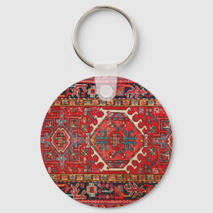 Antique Oriental Turkish Persian Carpet Key Ring