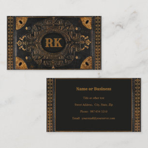 Antique Ornamental Style with your Initial(s) Business Card