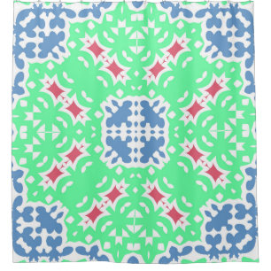 Antique ornate tiles talavera mexico. Set of vinta Shower Curtain