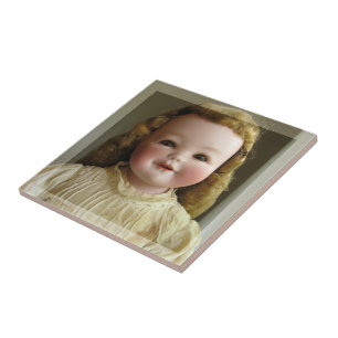 Antique Orsini Doll Ceramic Tile or Trivet