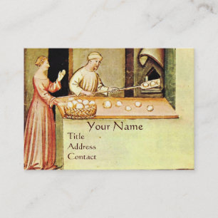 ANTIQUE OVEN  BAKER ,BAKERY BREAD SHOP BUSINESS CARD