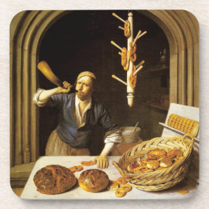 ANTIQUE OVEN BAKER ,BAKERY BREAD SHOP COASTER