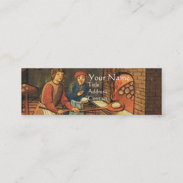ANTIQUE OVEN  BAKER ,BAKERY BREAD SHOP MINI BUSINESS CARD (Front)