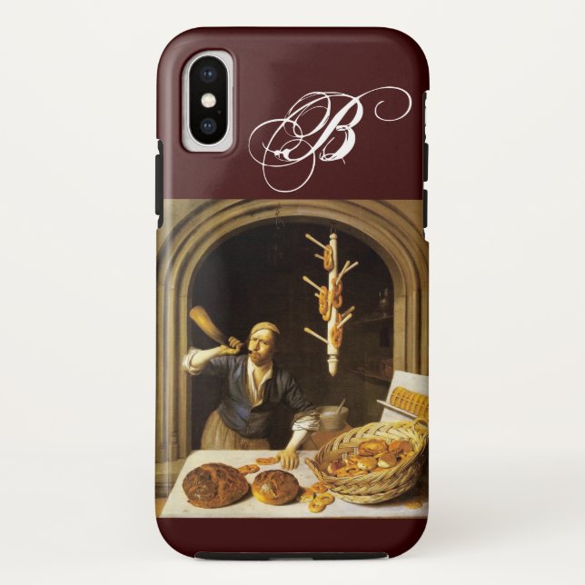 ANTIQUE OVEN  BAKER ,BAKERY BREAD SHOP MONOGRAM Case-Mate iPhone CASE (Back)