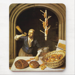 ANTIQUE OVEN BAKER ,BAKERY BREAD SHOP MOUSE MAT