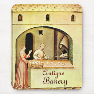 ANTIQUE OVEN BAKER ,BAKERY BREAD SHOP MOUSE MAT