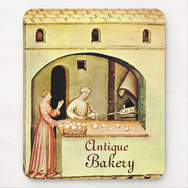 ANTIQUE OVEN  BAKER ,BAKERY BREAD SHOP MOUSE MAT (Front)