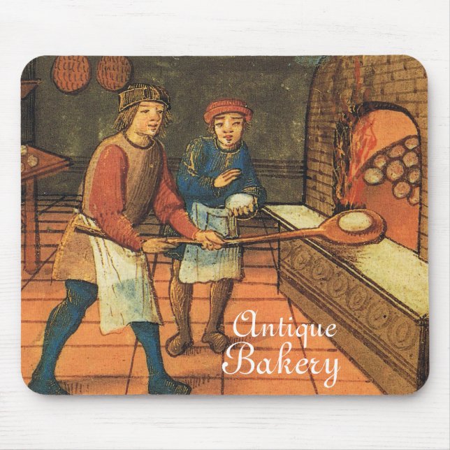 ANTIQUE OVEN  BAKER ,BAKERY BREAD SHOP MOUSE MAT (Front)
