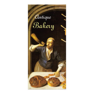 ANTIQUE OVEN  BAKER ,BAKERY BREAD SHOP RACK CARD